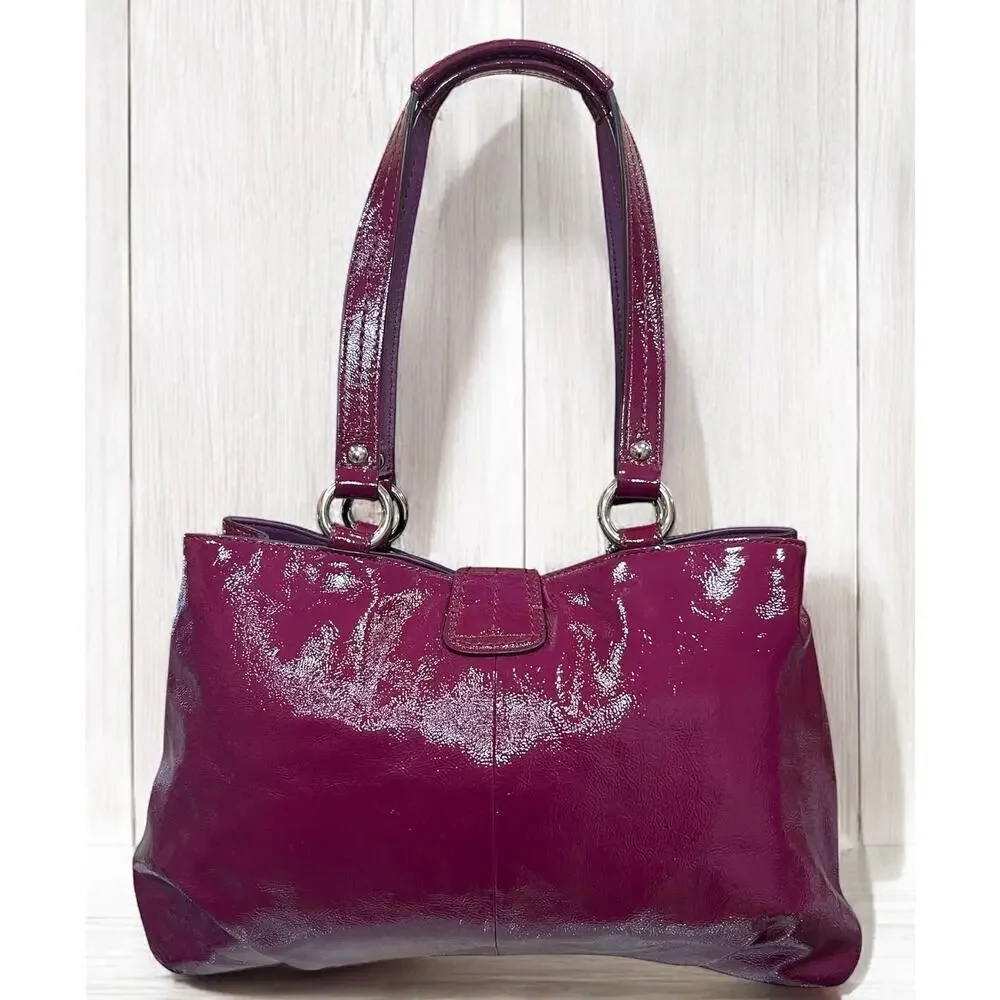 Coach F19711 Soho Buckle Patent Leather Carryall Bag & Buckle Zip Around Wallet